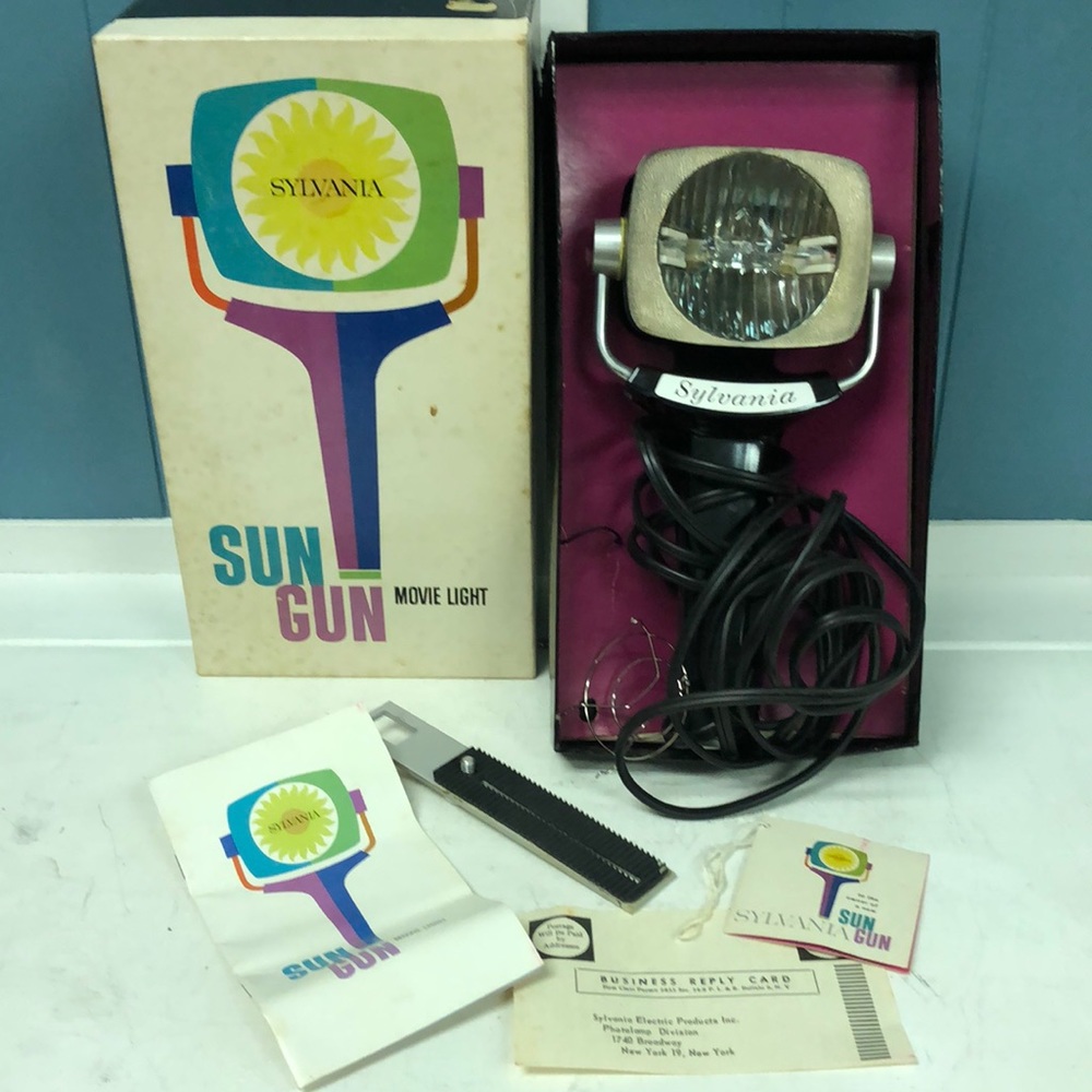 Vintage Sylvania Sun Gun SG-1 Movie Light with‎ Manual in original box